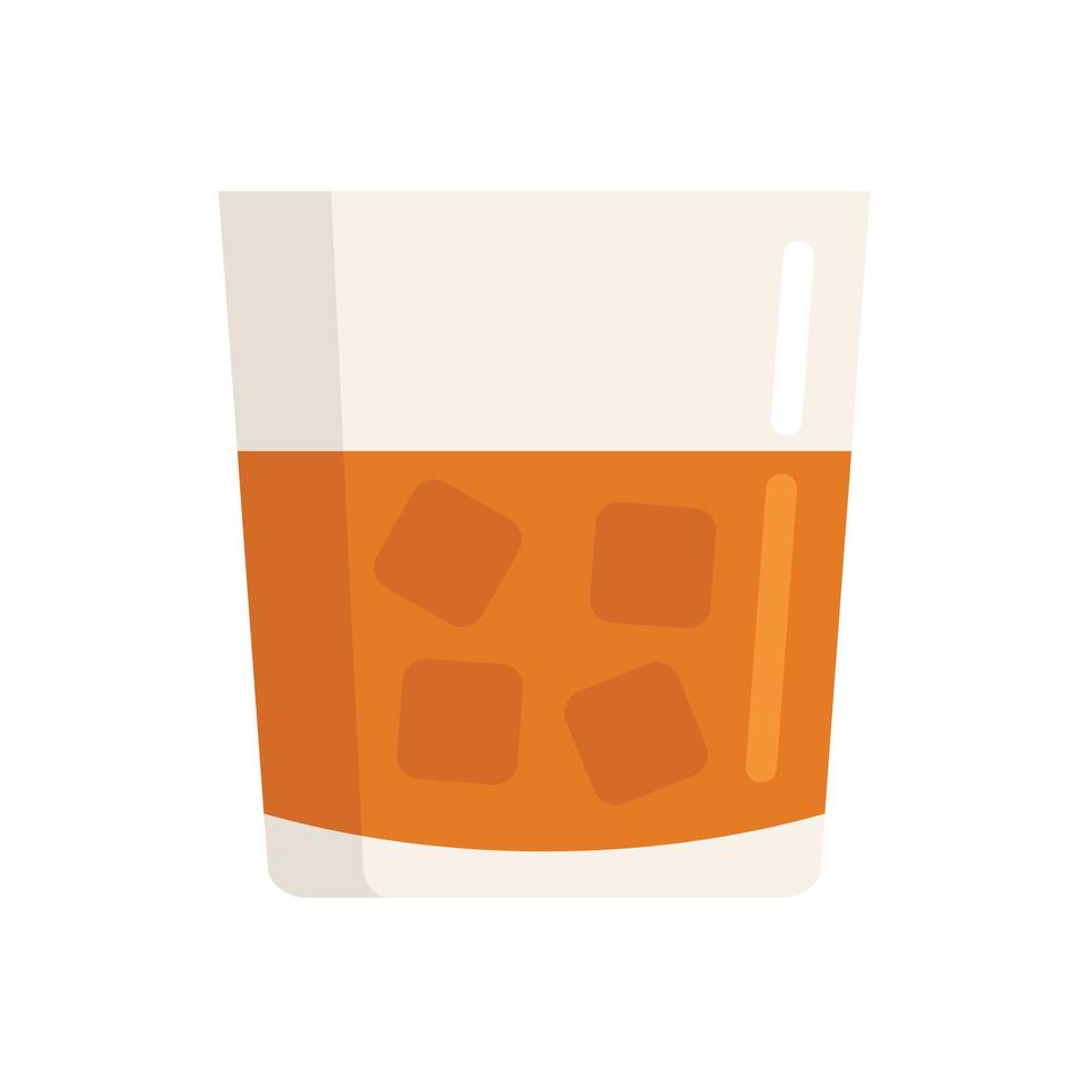 Casino whiskey glass icon flat isolated vector