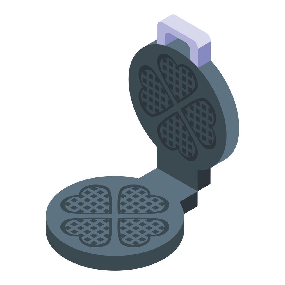 Cooking waffle machine icon isometric vector. Iron maker vector
