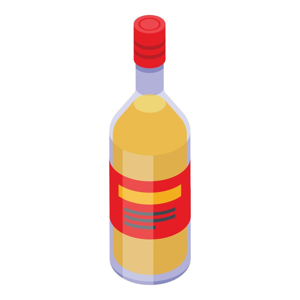 Lemon tequila icon isometric vector. Glass alcohol vector