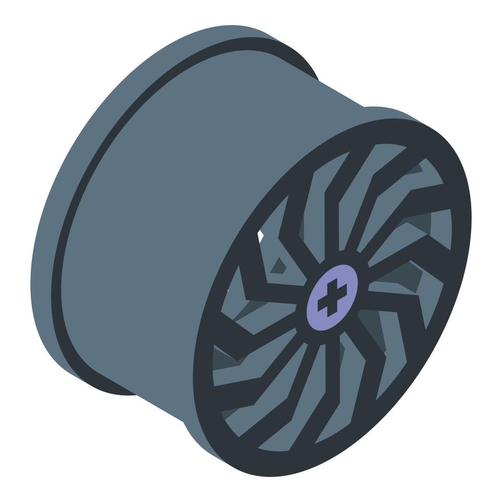 Tuning wheel icon isometric vector. Sport car vector