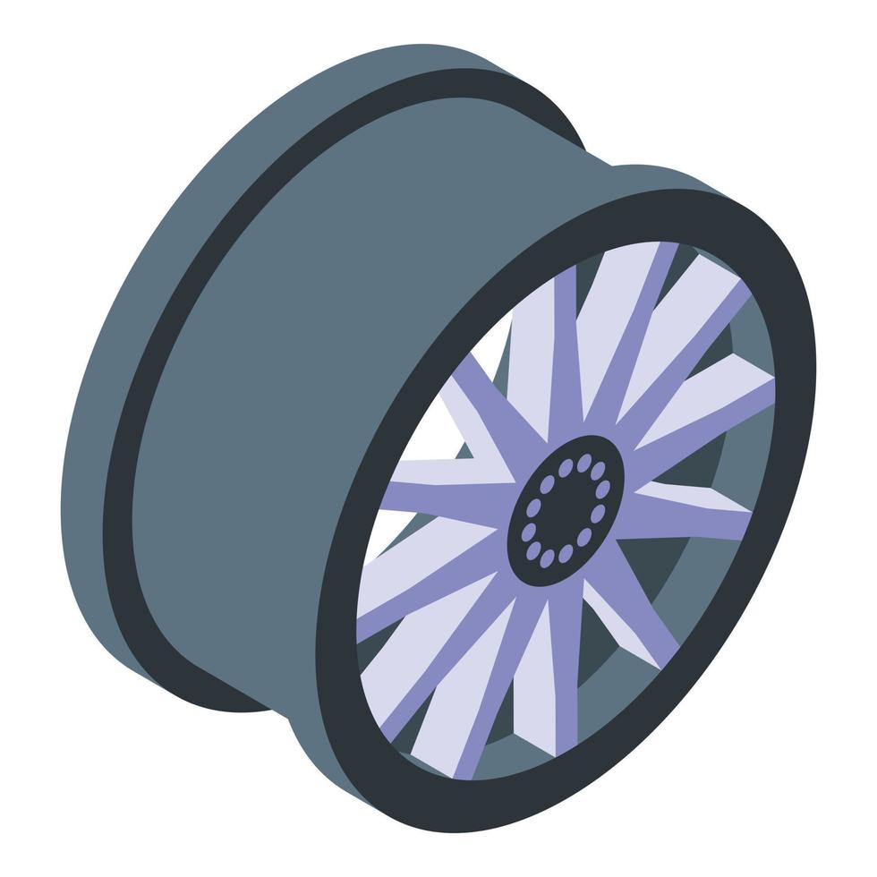 Drive wheel icon isometric vector. Car repair vector