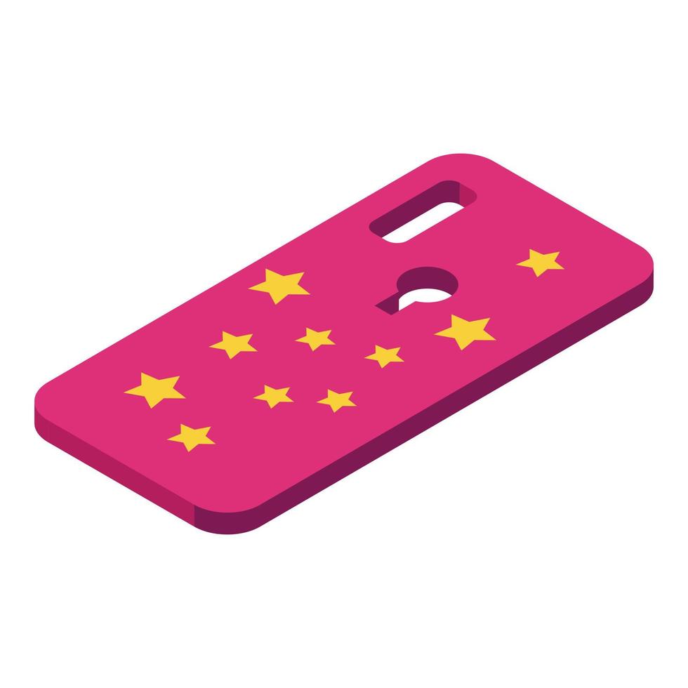 Stars case icon isometric vector. Smartphone cover vector