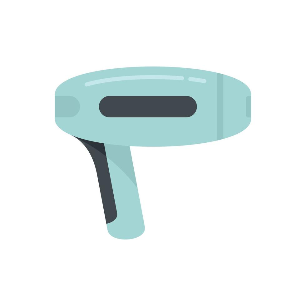 Laser hair depilator icon flat isolated vector