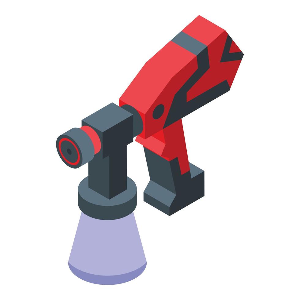 Paint gun icon isometric vector. Car sprayer vector