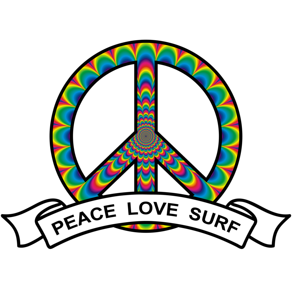 paz amor surfe png