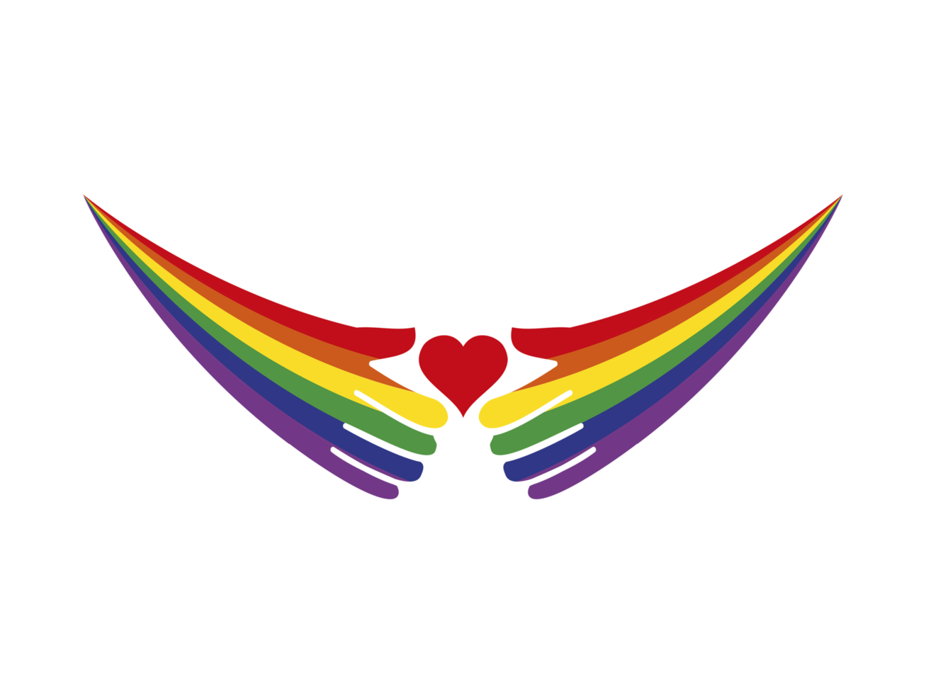 Rainbow Hands Holding A Heart png