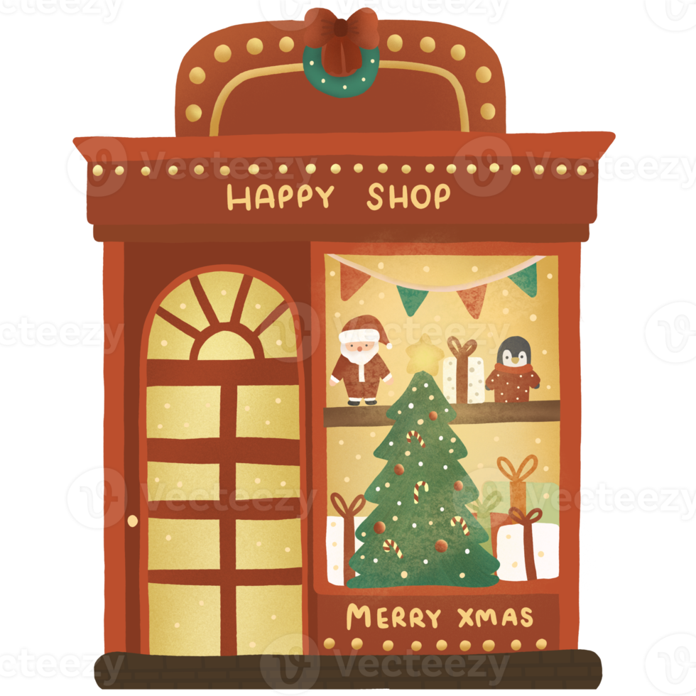 ilustração de loja de natal png