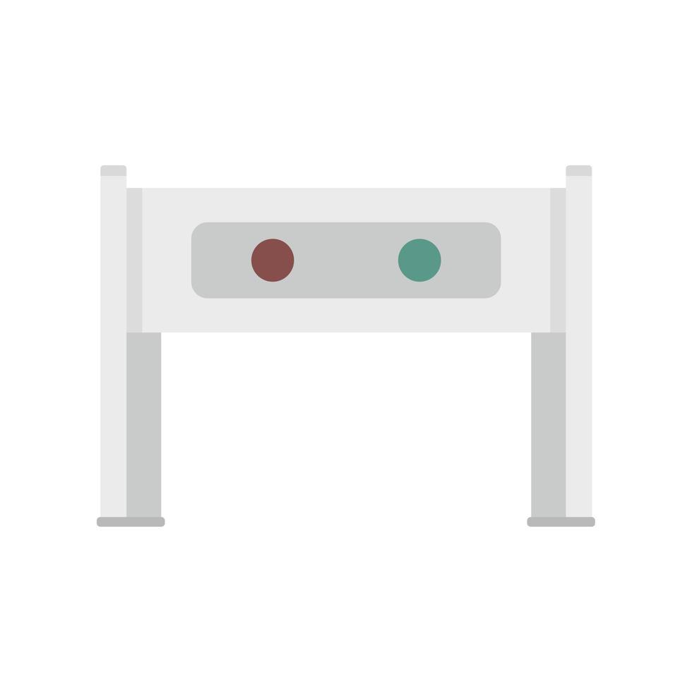 Metal detector icon flat isolated vector