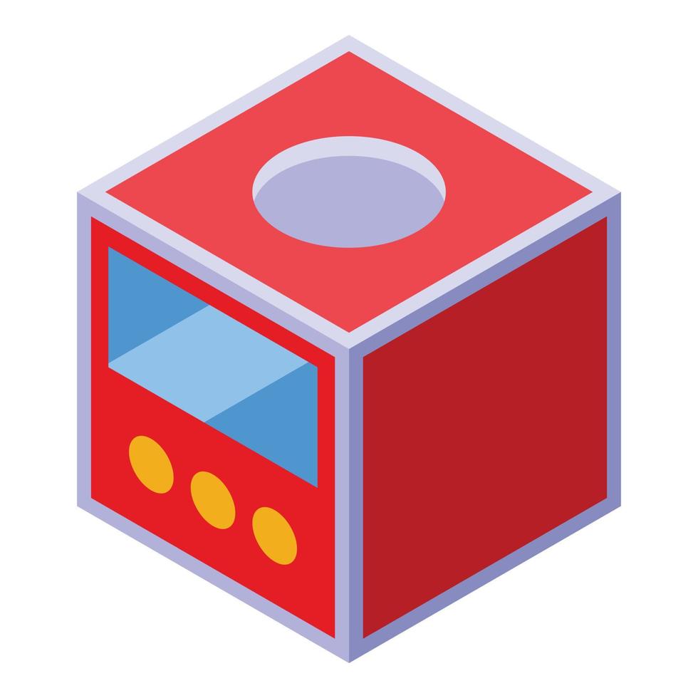 Lucky box icon isometric vector. Money game vector