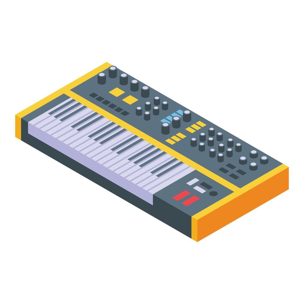 Synthesizer melody icon isometric vector. Dj music vector