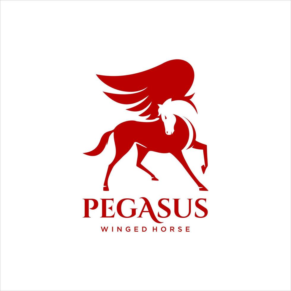 winged horse Pegasus simple vector