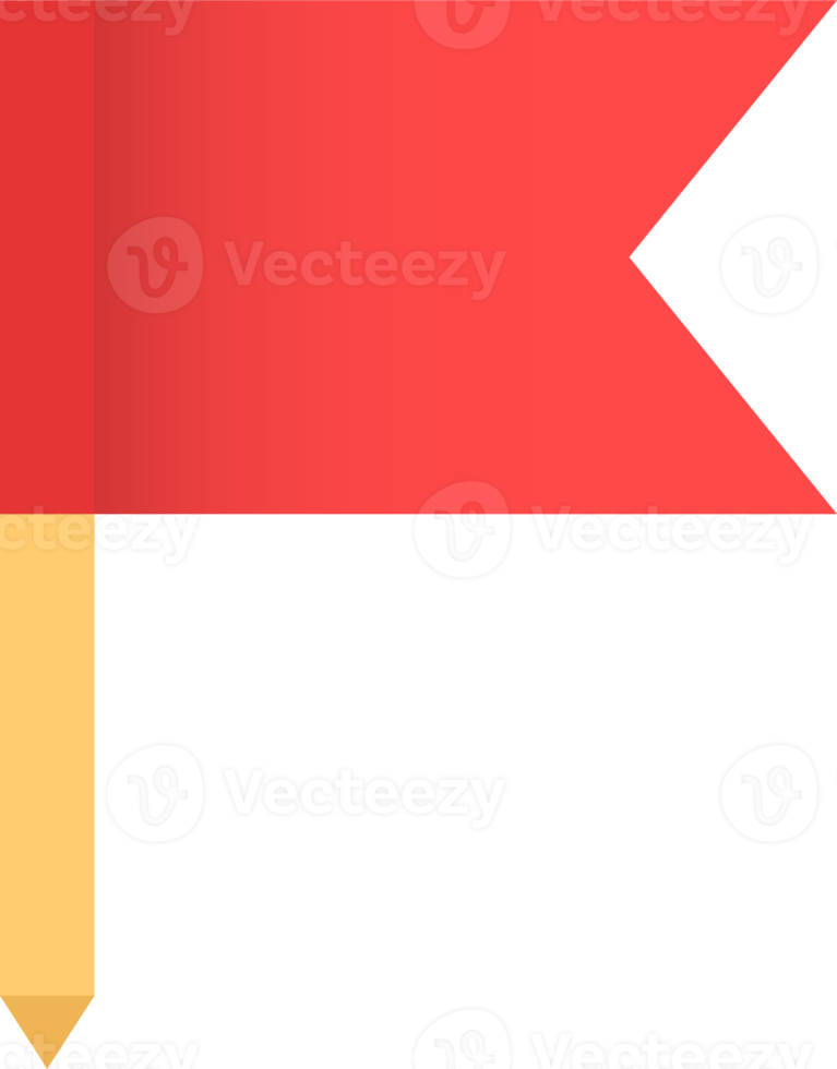 Red flag icon illustration. Red flags with yellow staves signs