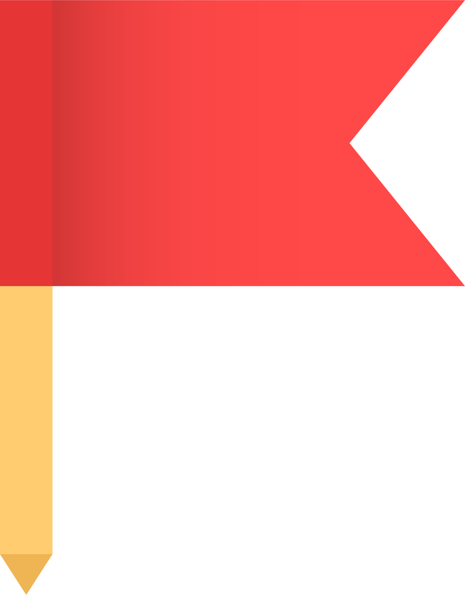 Red flag icon illustration. Red flags with yellow staves signs