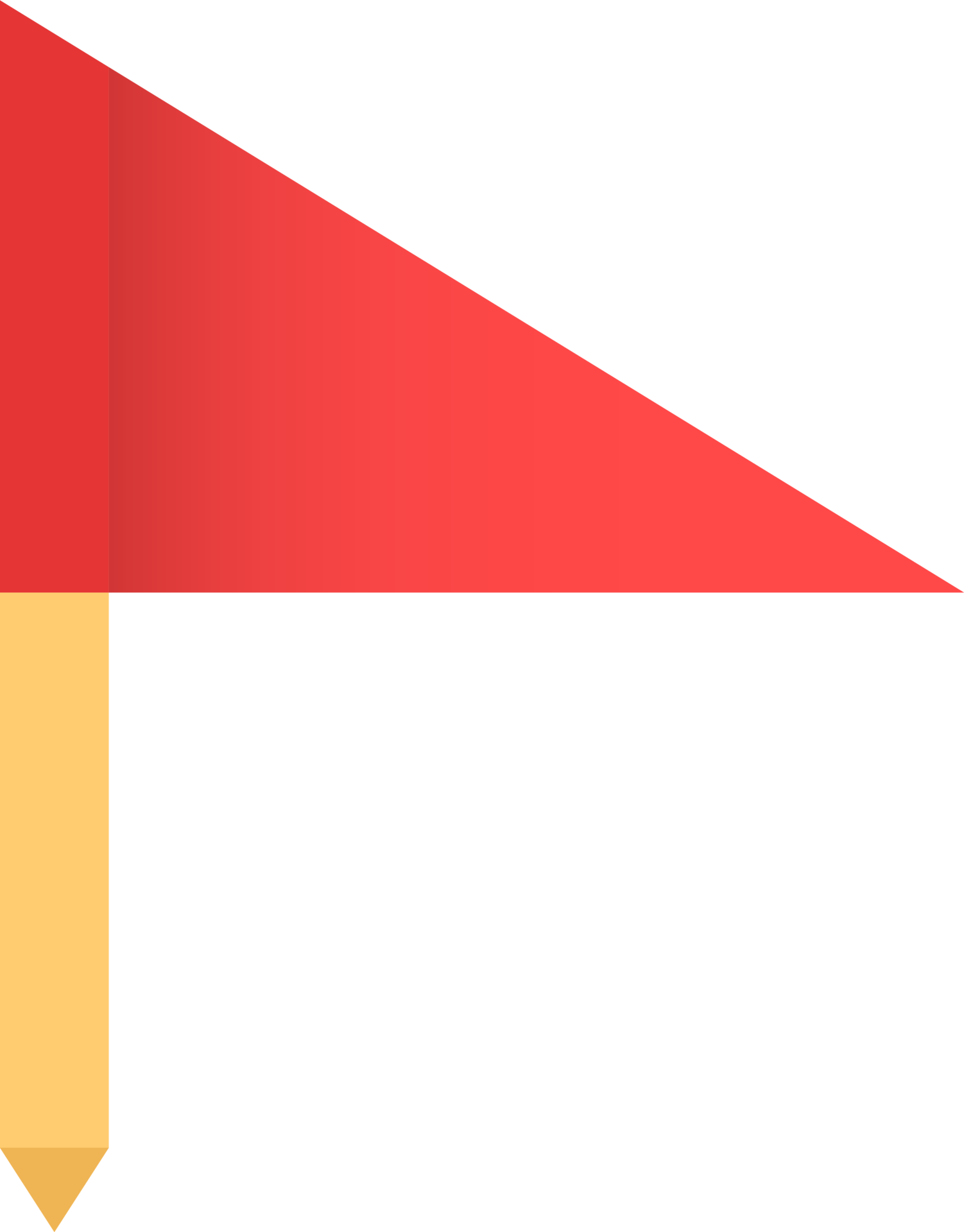 Red flag icon illustration. Red flags with yellow staves signs