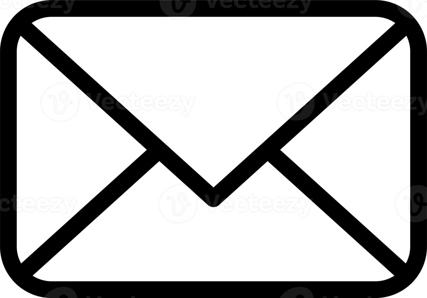 Envelope icon in white colors. Mail signs illustration. png