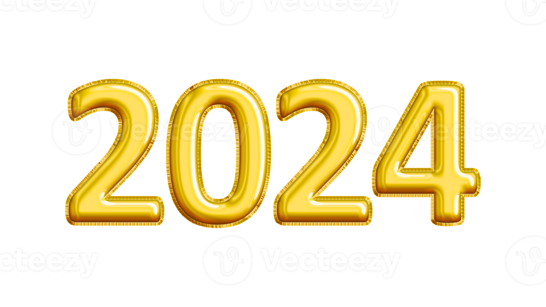 Realistic 2024 Isolated Balloon Text Effect. You can use this for content like as Birthday, Party, Anniversary, Education, Carnival, Celebrate, Wedding, Valentine, Christmas, Happy New Year anymore. png