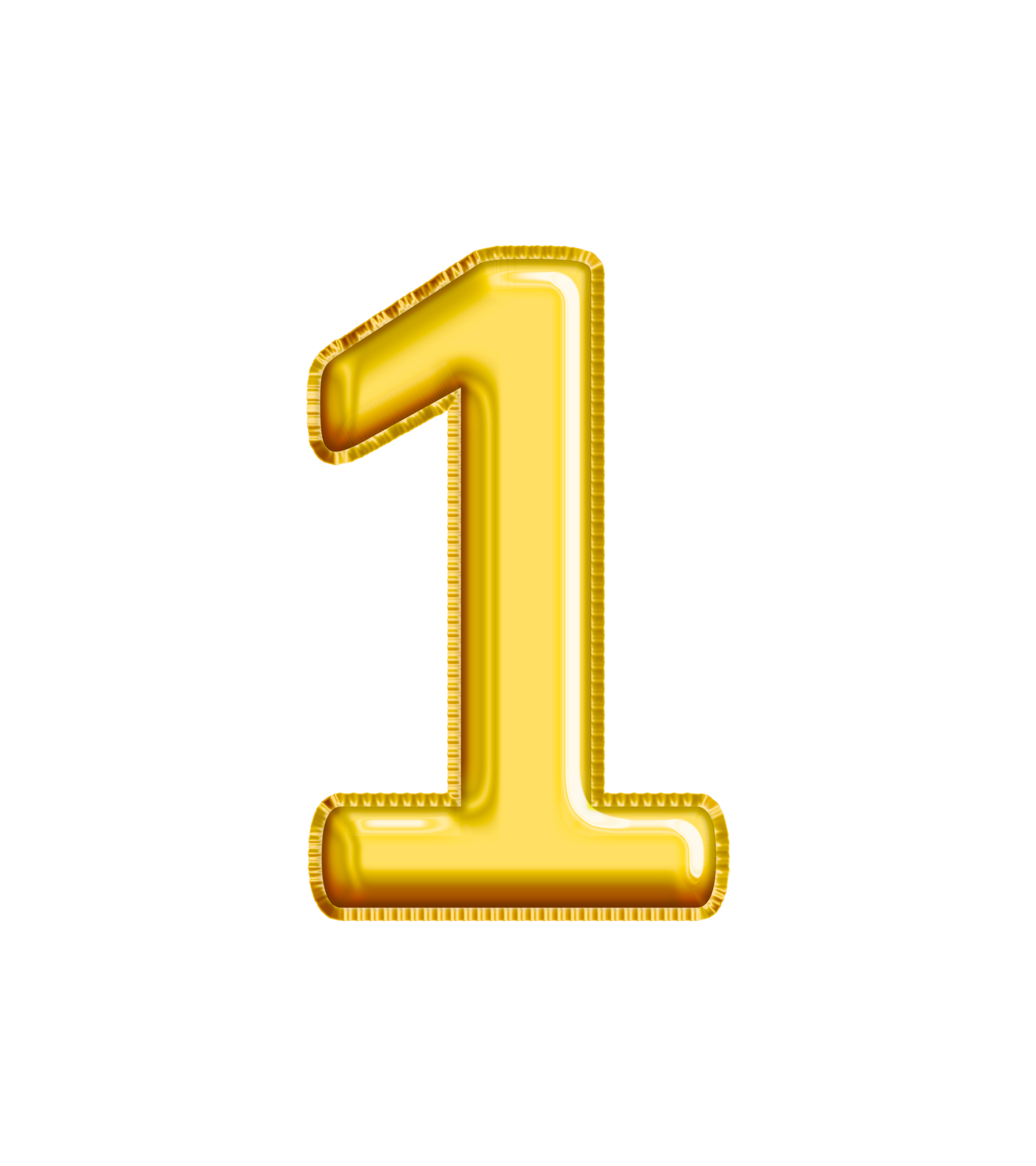 Number 1 One Isolated Balloon Text Effect. You can use this asset for