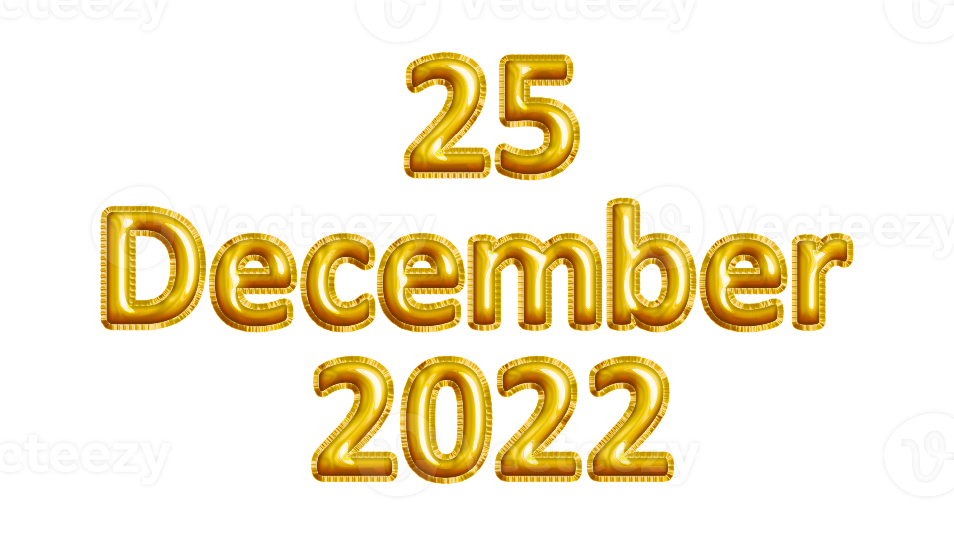 Realistic 25 December 2022 Isolated Balloon Text Effect. You can use