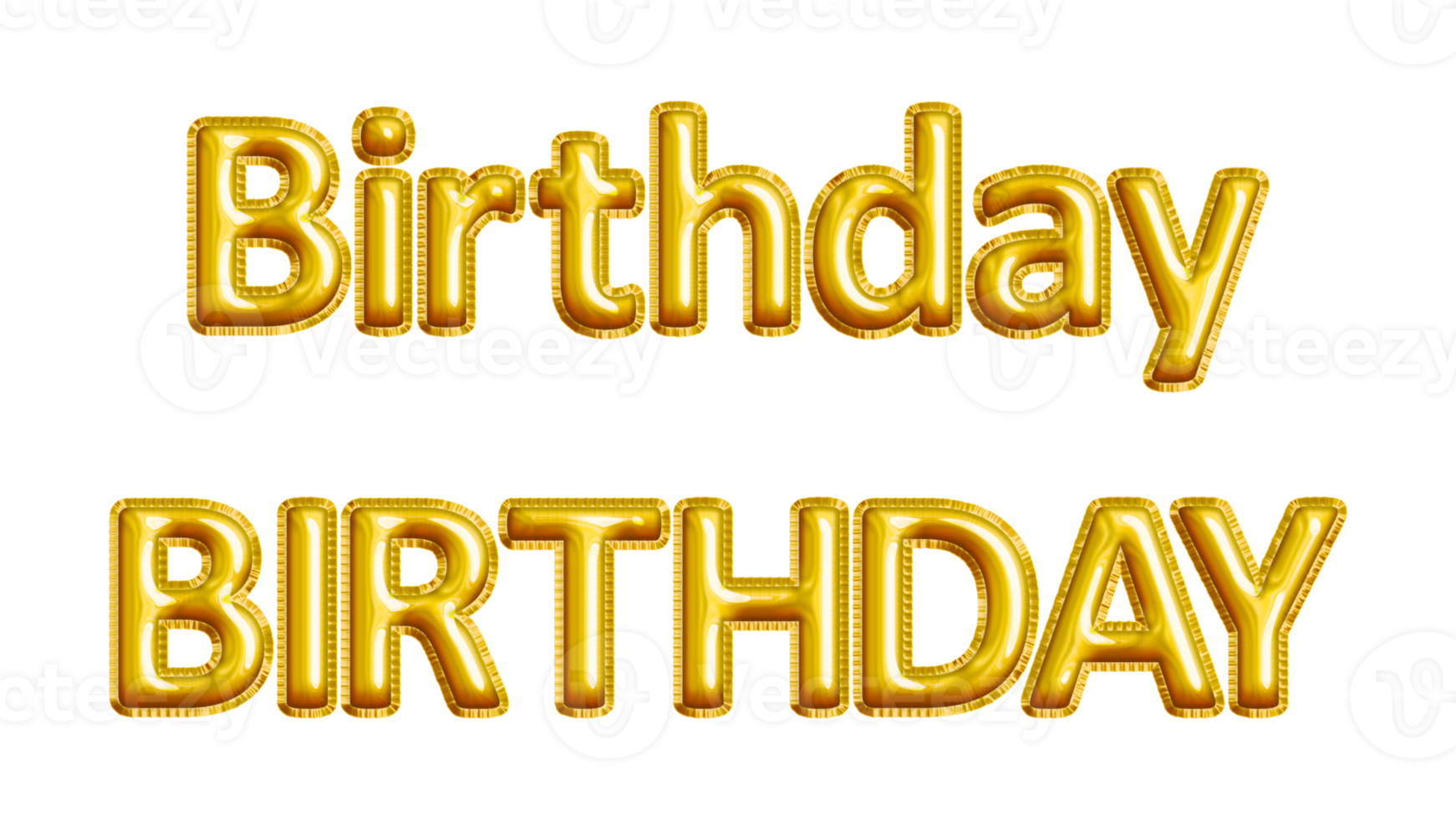 Realistic Birthday Isolated Balloon Text Effect. You can use this asset for content like as Party, Anniversary, Education, Carnival, Celebrate, Wedding, Kids, Greeting Card, Promotion, Brochure etc. png