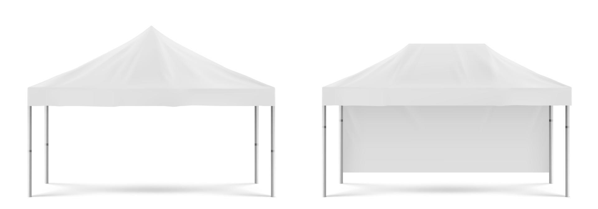 White folding promotion tent, outdoor marquee vector