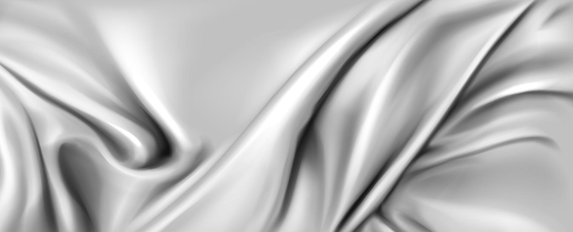 Abstract background with silver silk cloth texture vector