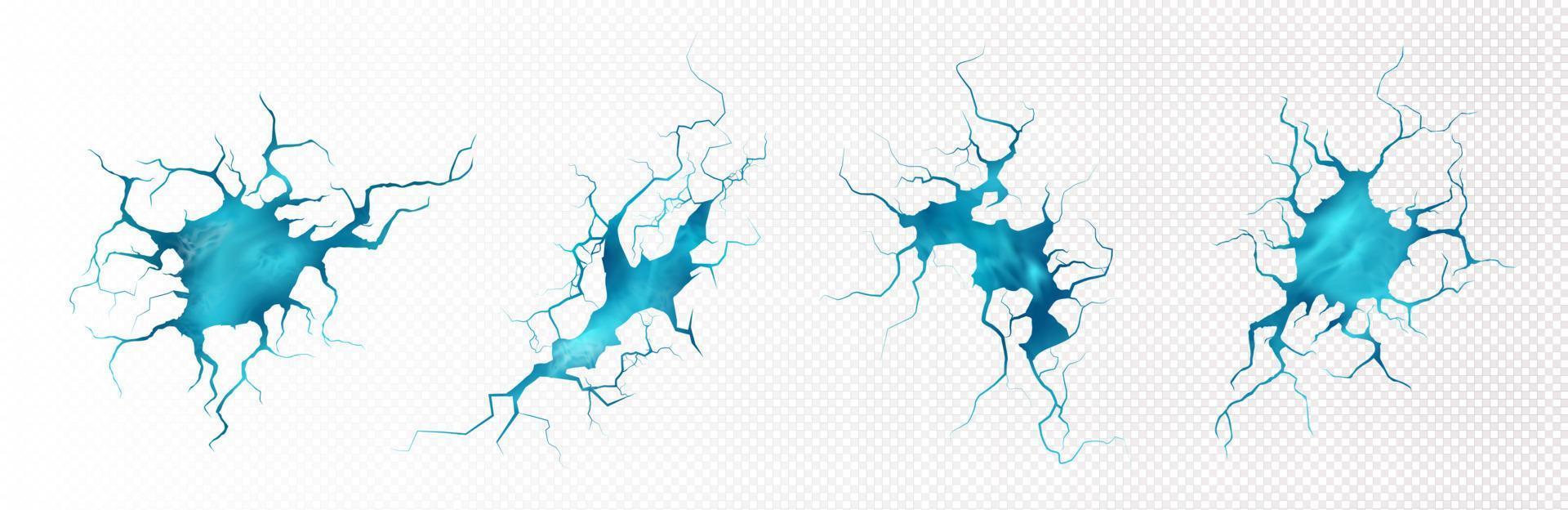 grietas con textura de la superficie del agua en los agujeros vector