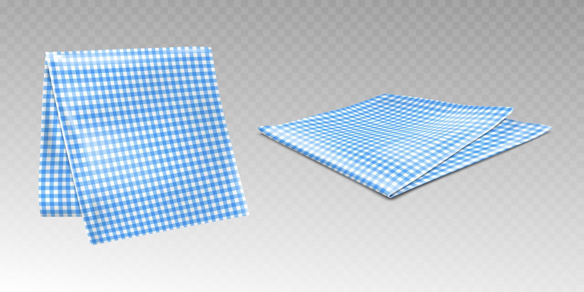 Kitchen towel or tablecloth with chequered print vector
