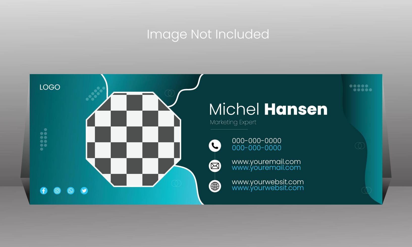 Modern Email Signature Design vector