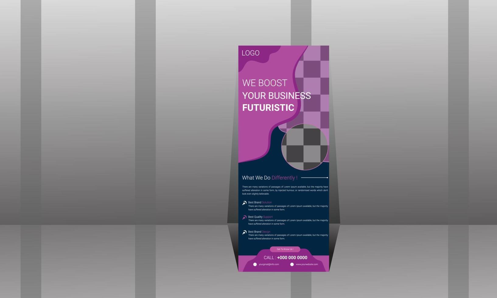 Business Roll up Banner vector