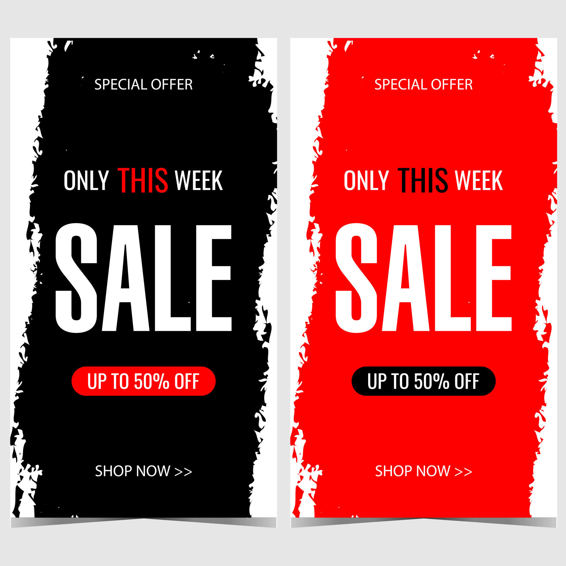 Vector banner for sale and discount season. Poster, booklet or flyer