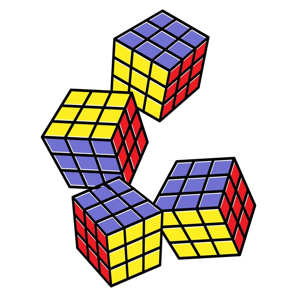 rubik cube vector element