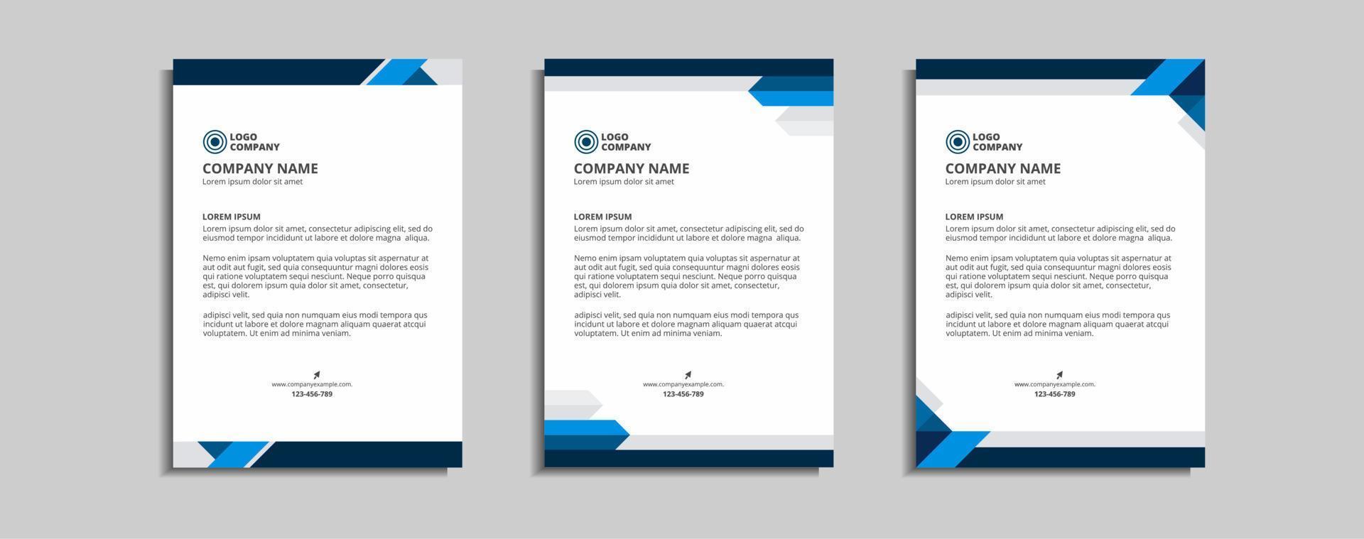 modern corporate letterhead template design vector