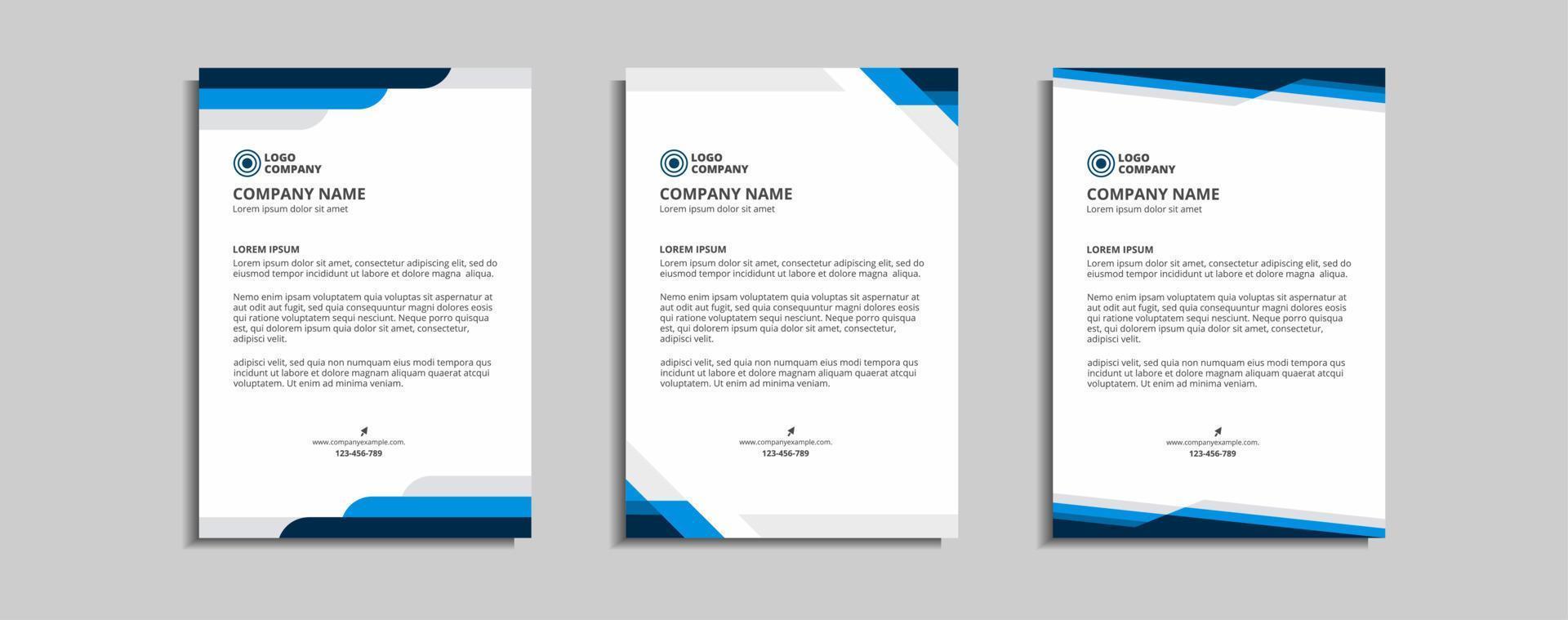 modern corporate letterhead template design vector