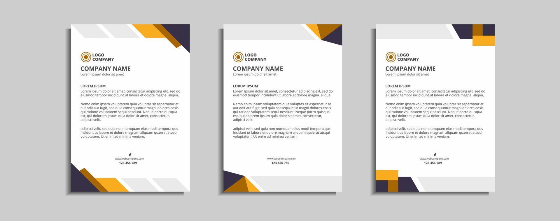 modern corporate letterhead template design vector
