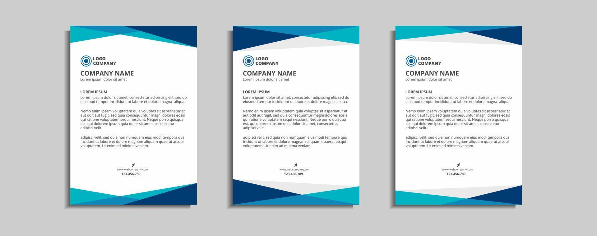 modern corporate letterhead template design vector