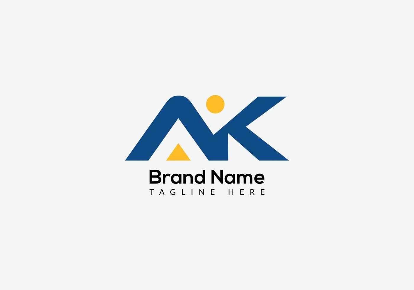 Abstract AIK letter modern initial lettermarks logo design vector