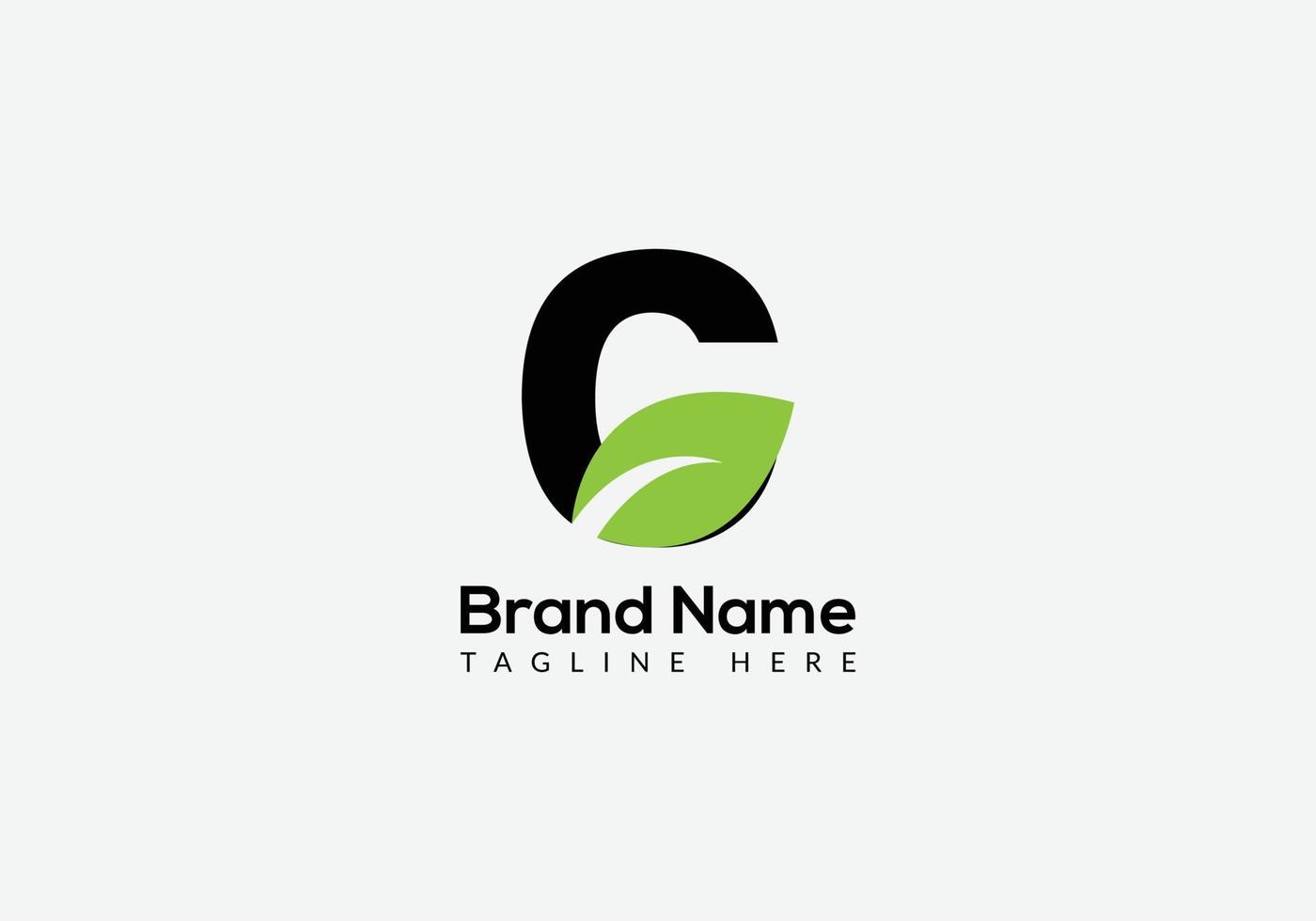 Abstract c letter modern initial lettermarks leaf logo design vector
