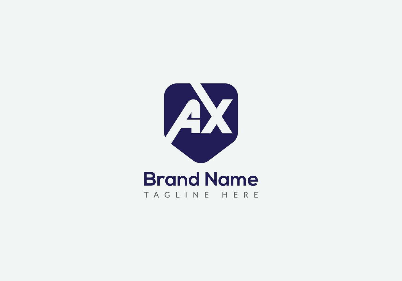Abstract AX letter modern initial lettermarks logo design vector