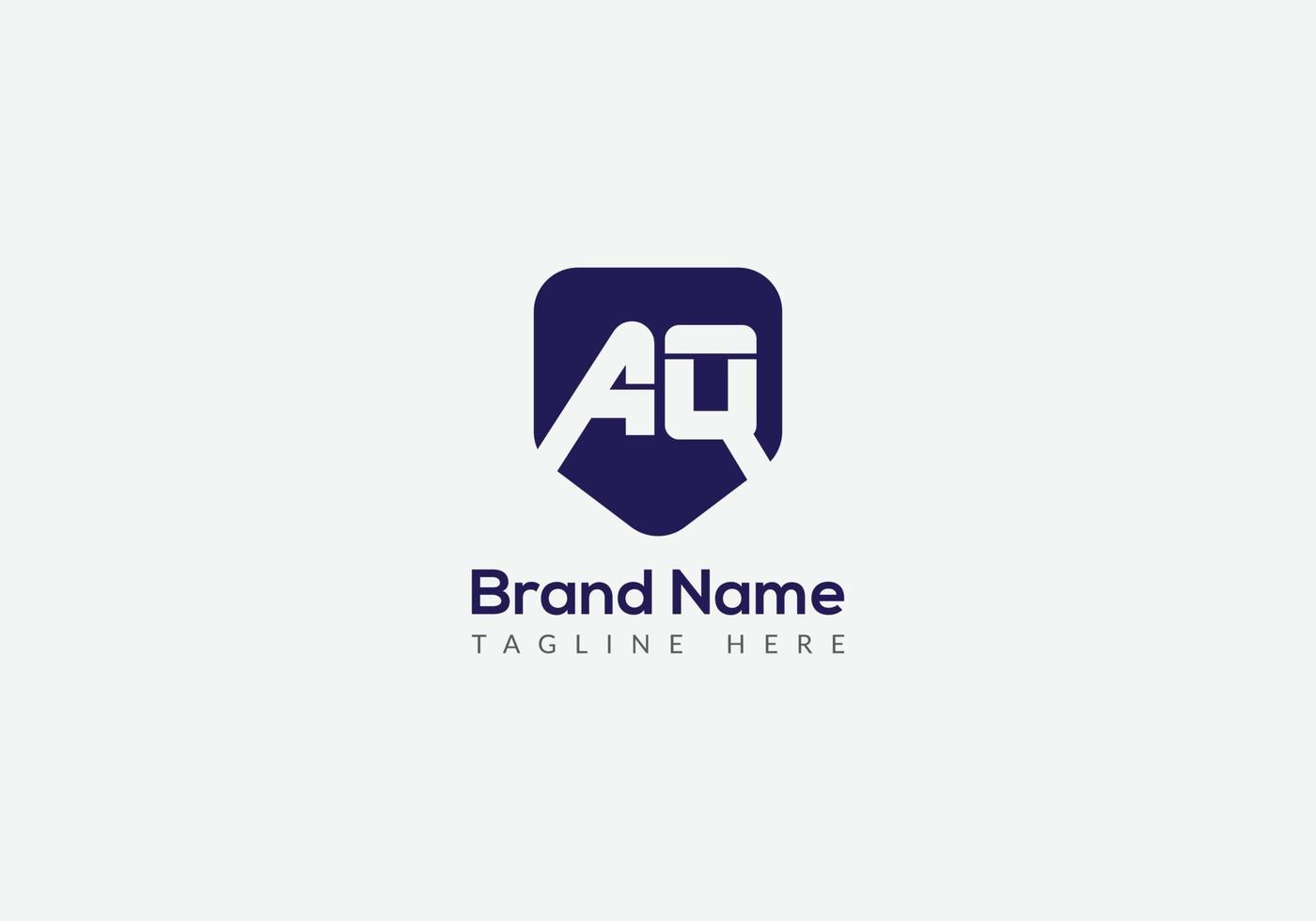 Abstract AQ letter modern initial lettermarks logo design vector
