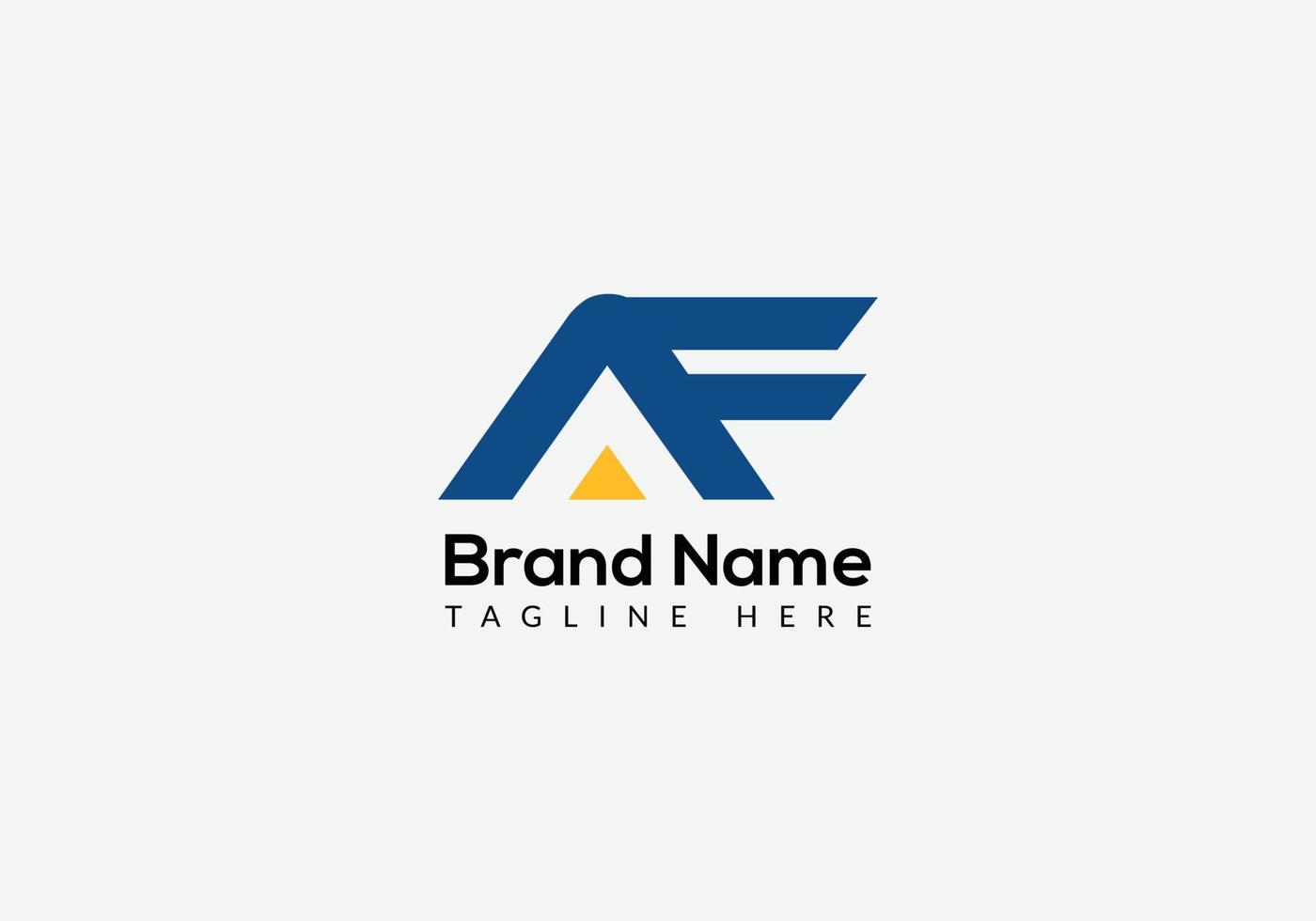 Abstract modern AF logo design template vector