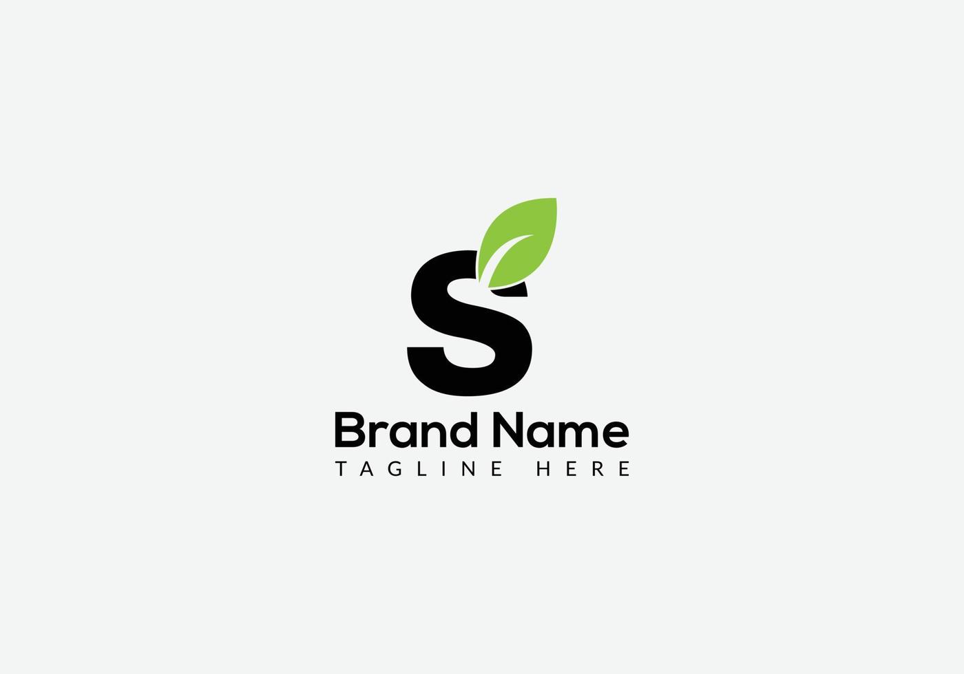 Abstract s letter modern initial lettermarks leaf logo design vector