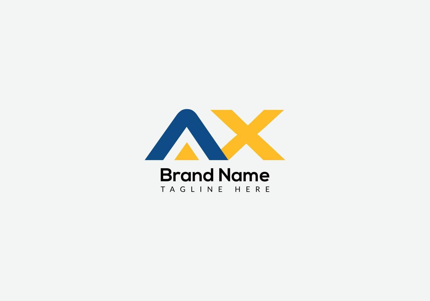 Abstract AX letter modern initial lettermarks logo design vector