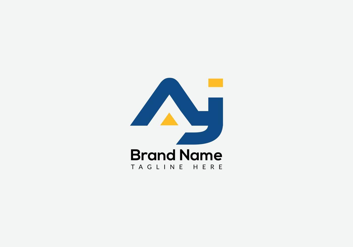 Abstract AJ letter modern initial logo design vector