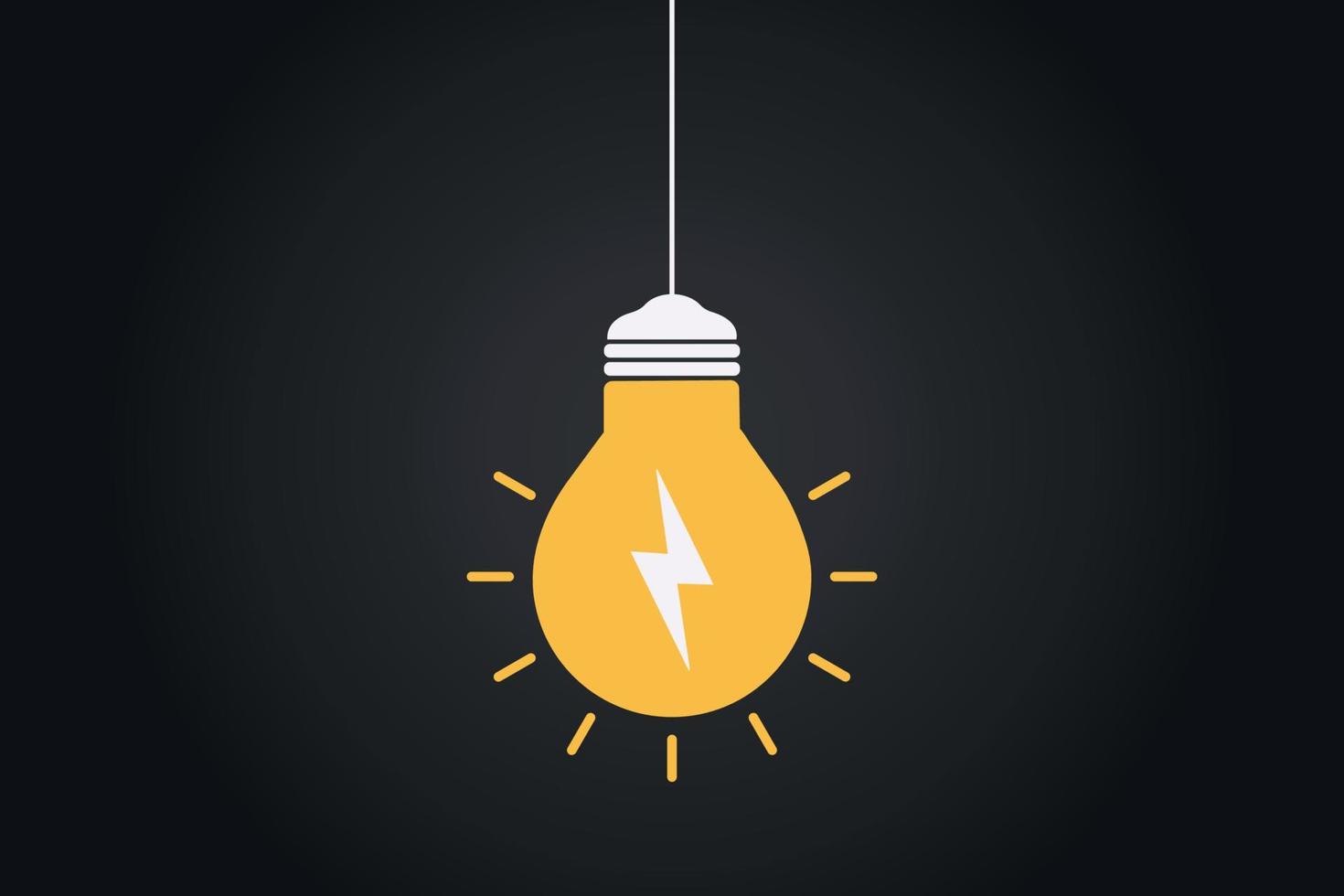 Light Bulb over gray background vector