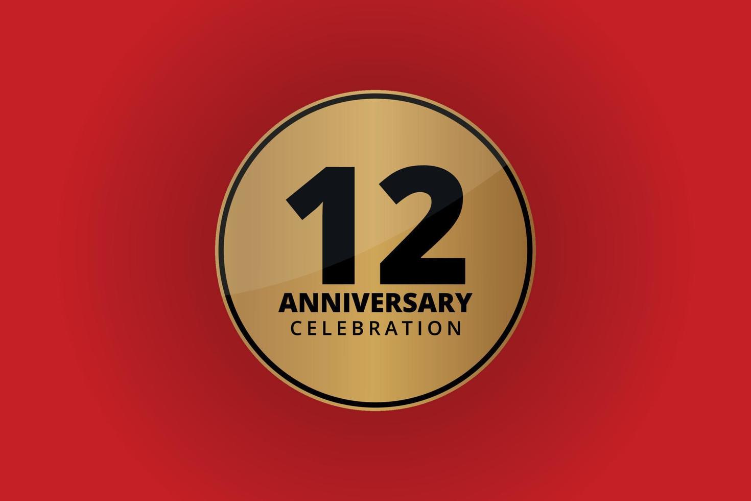 12 years anniversary celebration background design vector