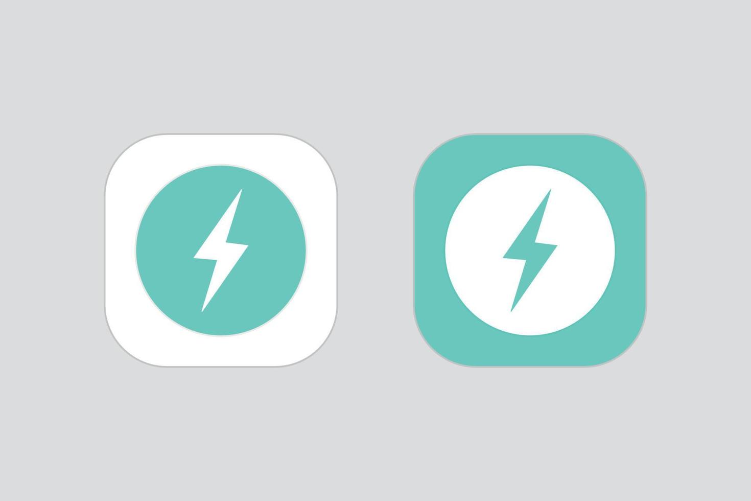 Eco electric light icons vector