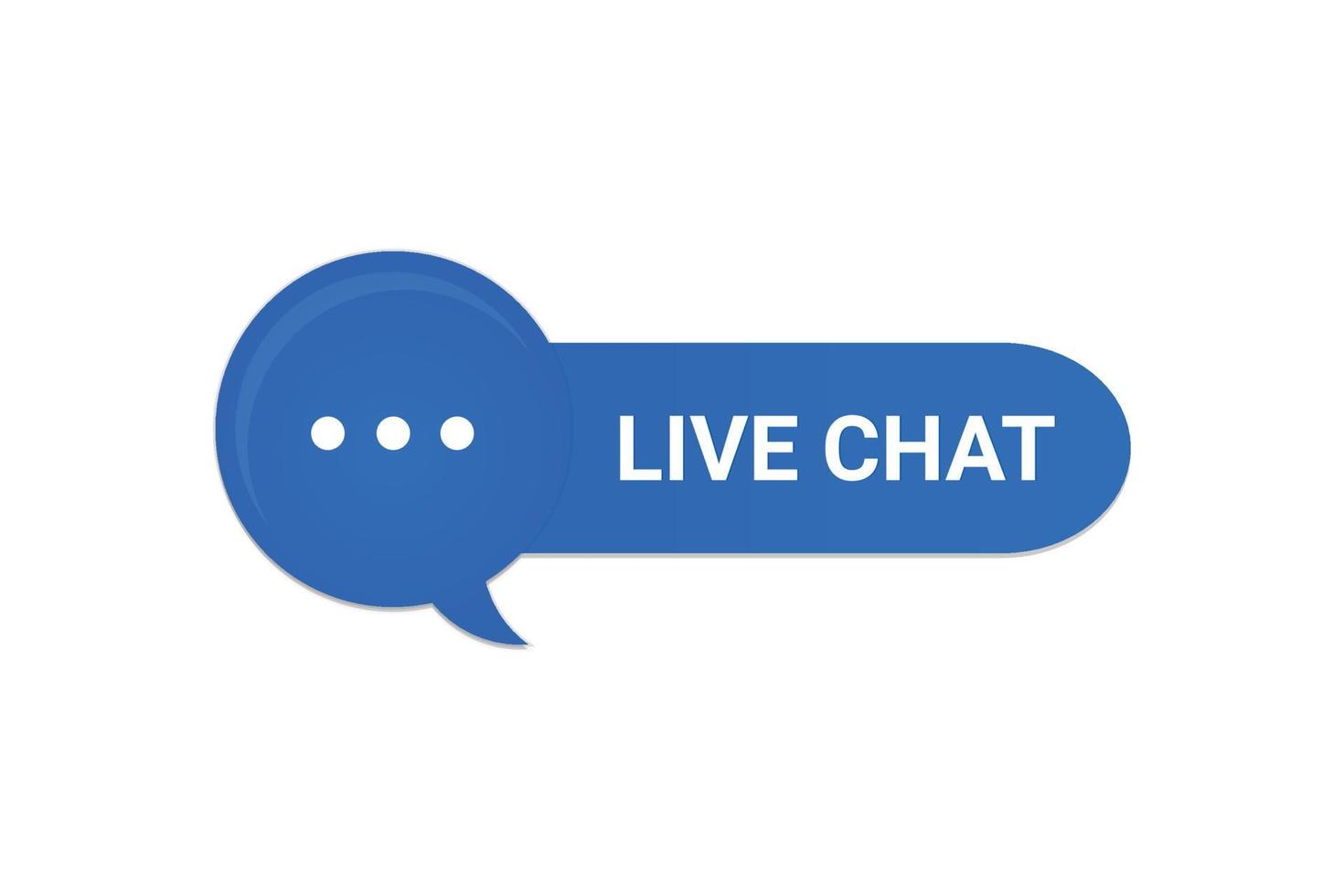 botón de chat en vivo de burbuja de voz con icono de chat vector
