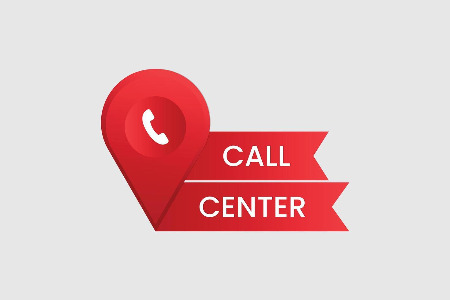 Call center location map pin gps pointer marker icon vector