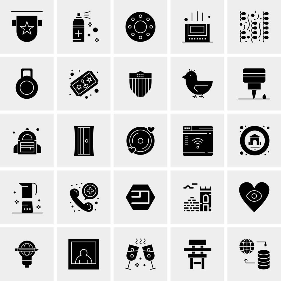 25 iconos de negocios universales vector ilustración de icono creativo para usar en proyectos relacionados con la web y dispositivos móviles