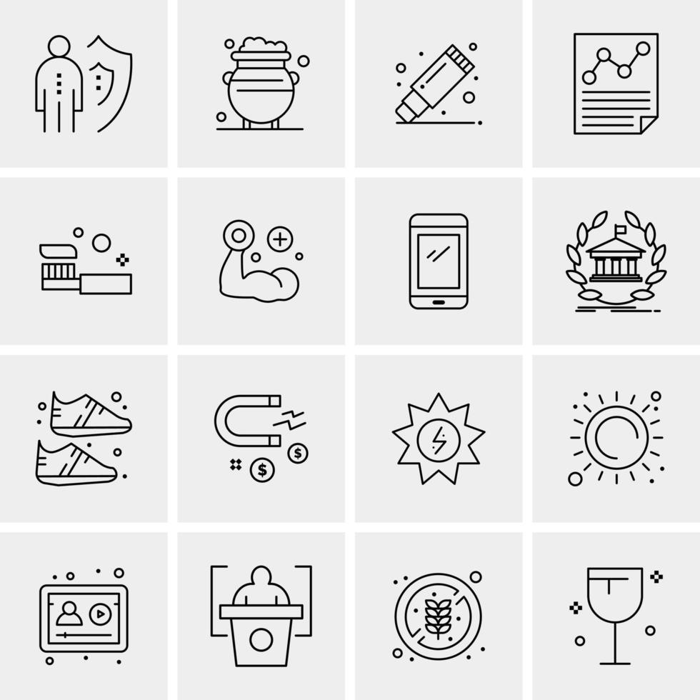 16 Business Universal Icons Vector Creative Icon Illustration to use in web and Mobile Related project